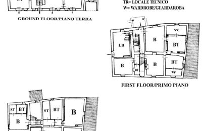 Plattelandswoning te koop Arezzo, Toscane, RIF 2993 Grundriss HH