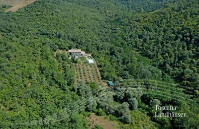 Plattelandswoning te koop Gaiole in Chianti, Toscane, RIF 3003 Vogelperspektive