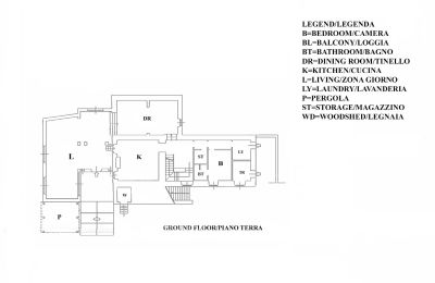 Plattelandswoning te koop Sarteano, Toscane, RIF 3005 Grundriss EG