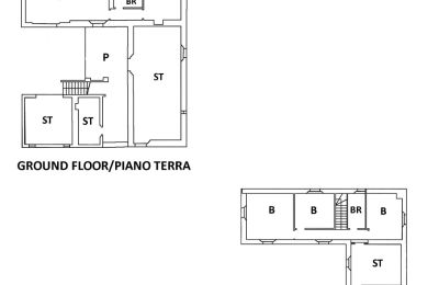 Boerderij te koop Asciano, Toscane, RIF 2982 Grundrisse