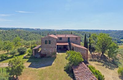 Boerderij te koop Asciano, Toscane, RIF 2982 Blick auf Anwesen