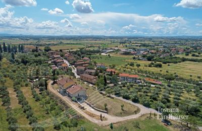 Plattelandswoning te koop Cortona, Toscane, RIF 3085 Vogelperspektive