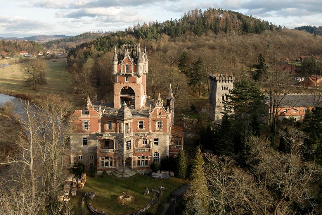 Images Belangrijk kasteel in Silezië, Polen-Tsjechië-Duitsland