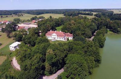 Landhuis te koop Jaśkowo, Dwór w Jaśkowie, województwo warmińsko-mazurskie, Dronefoto