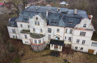 Kasteel te koop Bronów, Pałac w Bronowie, województwo dolnośląskie, Dronefoto