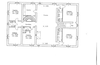 Plattelandswoning te koop Arezzo, Toscane, RIF 2262 Grundriss Haupthaus 1 Stock